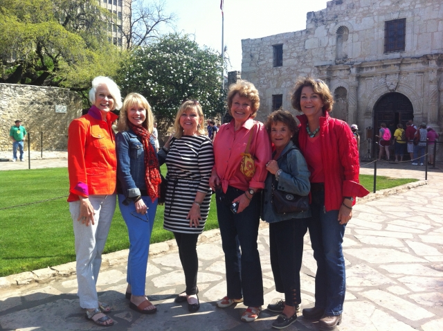 Melissa Booth, Candy Willison, Harriet Good, Babs Seamans, Marcia Service, & Flicka Rahn at The Alamo 2013